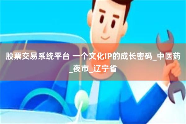 股票交易系统平台 一个文化IP的成长密码_中医药_夜市_辽宁省