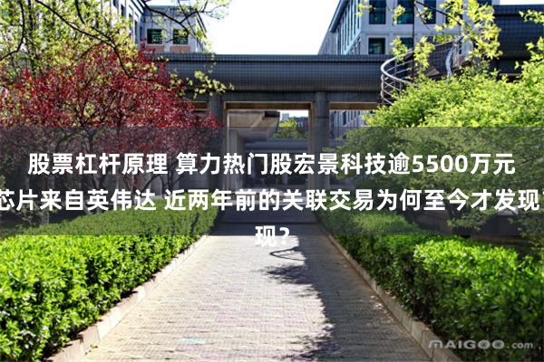 股票杠杆原理 算力热门股宏景科技逾5500万元芯片来自英伟达 近两年前的关联交易为何至今才发现？