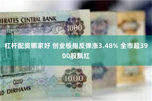 杠杆配资哪家好 创业板指反弹涨3.48% 全市超3900股飘红